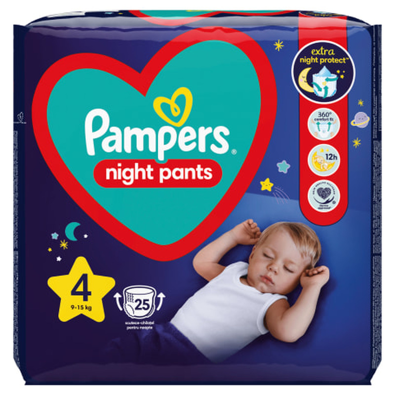 Püksmähkmed Pampers Night Pants VP S4 25tk