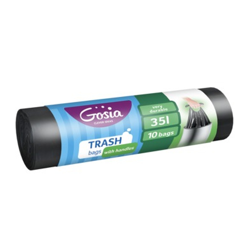 GOSIA Prügikotid 35l 14tk (ldpe, seotavad, mustad)