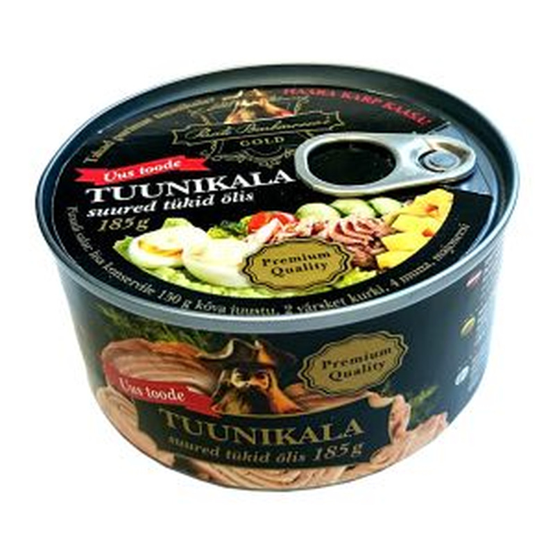 Tuunikala suured tükid õlis PIRATE BARBAROSSA'S GOLD 185 g