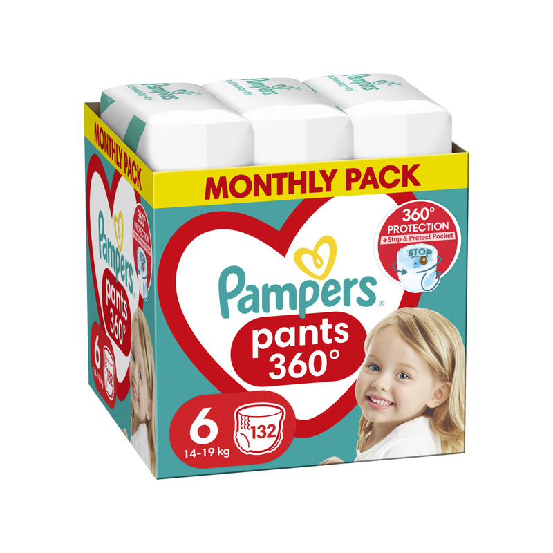 Pampers Pants Mähkmed, Suurus 6, 132 Mähet, 15kg+