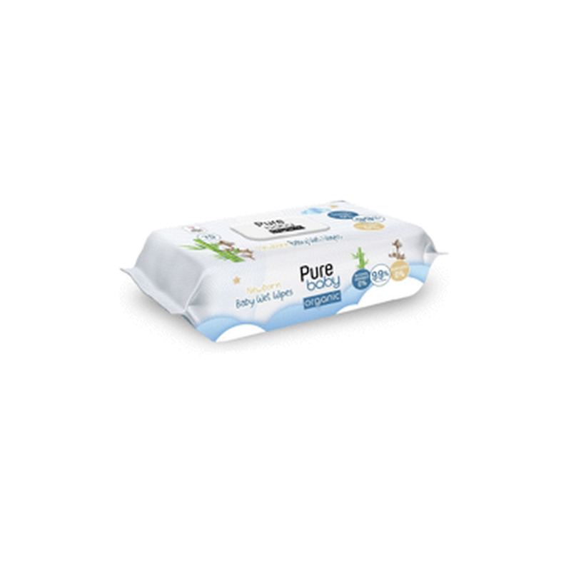 Niisked salvrät.Pure Baby organic 70tk