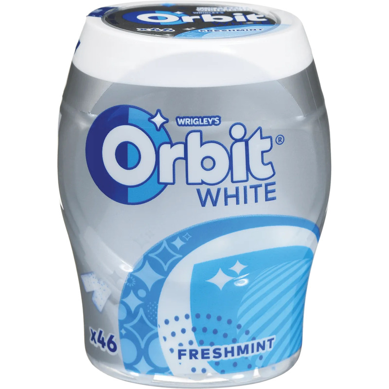 Närimiskumm Freshmint, ORBIT WHITE, 64 g