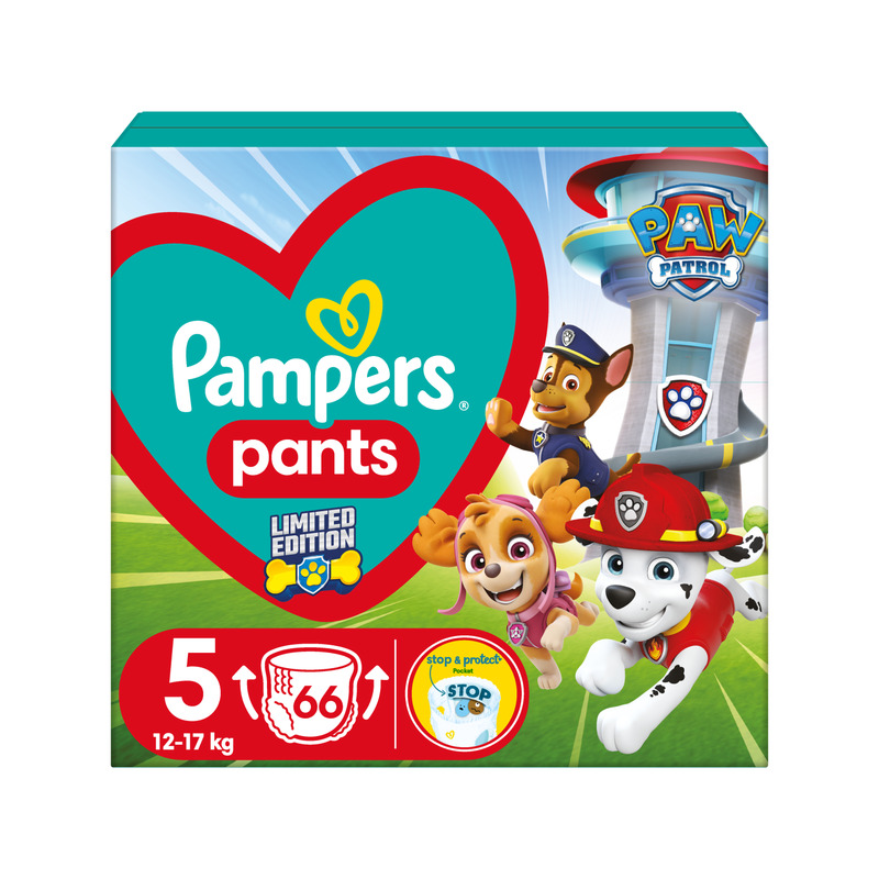 Püksmähkmed GP+ S5 Paw Patrol, 12-17kg, PAMPERS, 12-17kg/66tk