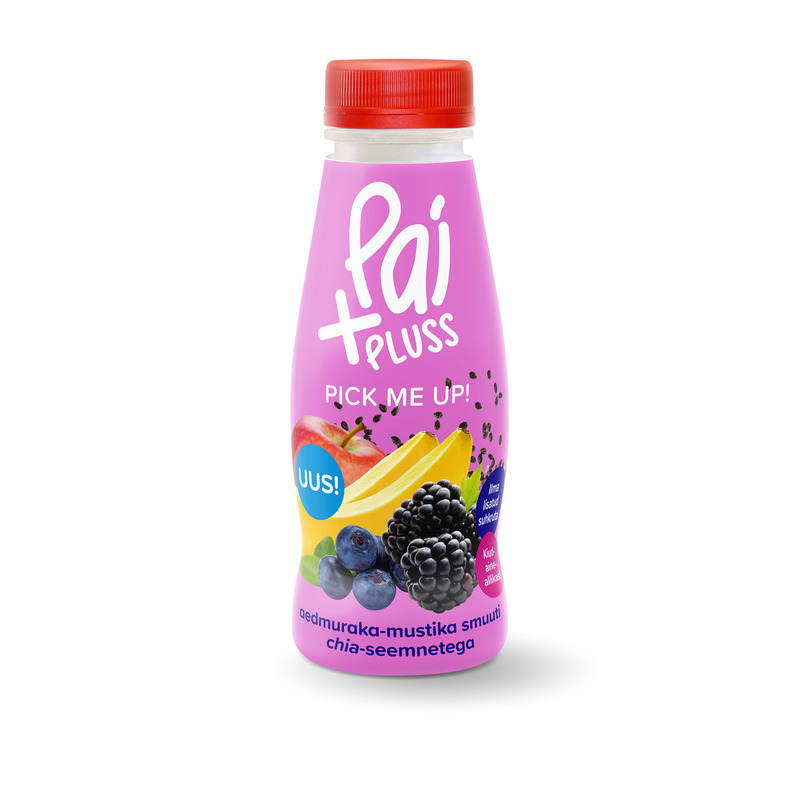 Smuuti aedmuraka-mustika chia-seemnetega, PAI, 280 ml