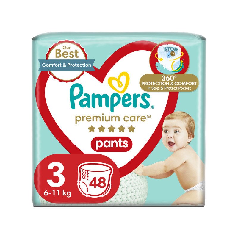 Püksmähkmed Premium Care, Value Pack S3 6–11 kg, PAMPERS, 48 tk