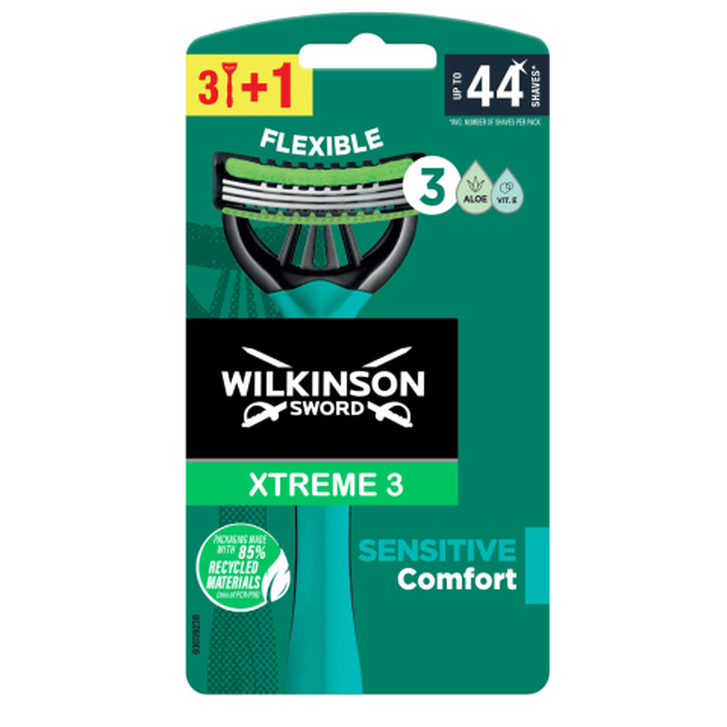 Raseerija Wilkinson Xtreme3 sensitive 4tk