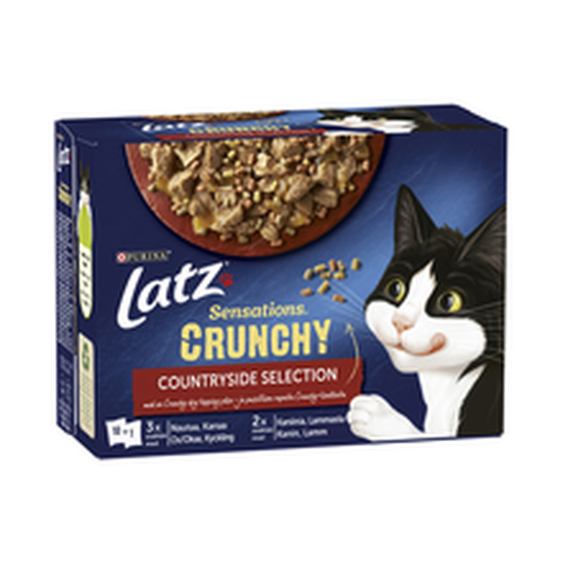 Latz Crunchy kassitoiduvalik 10x85g+40 g