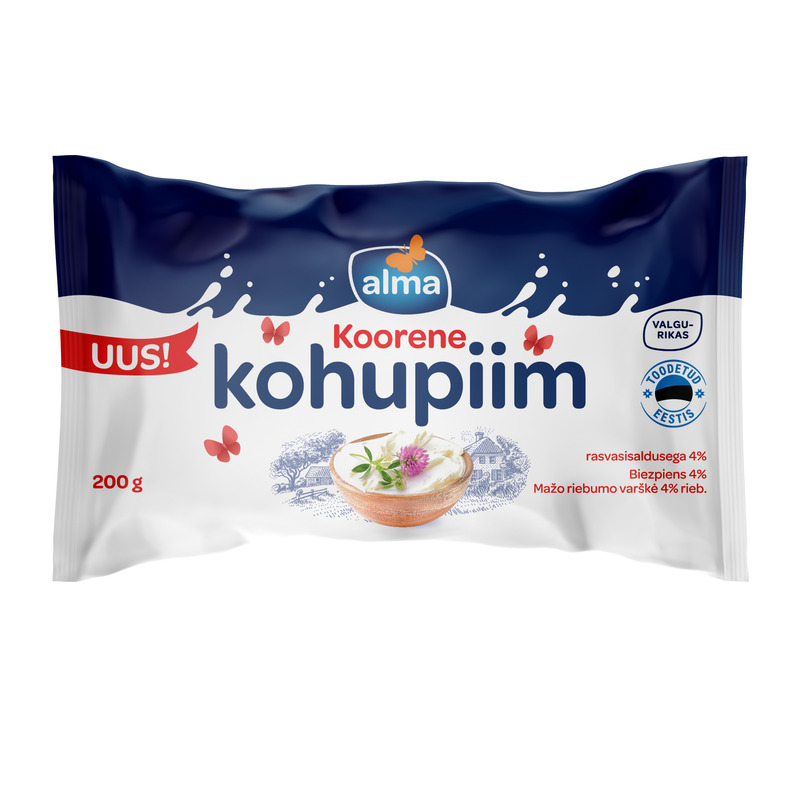 Kohupiim 4%, VALIO ALMA, 200 g