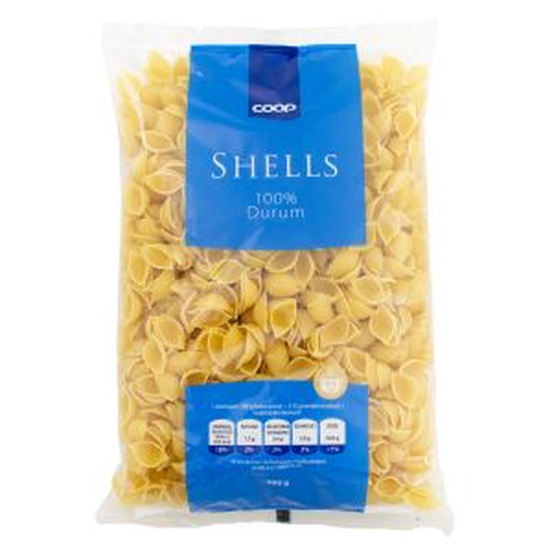 Coop pasta Shells 500g 100% durum