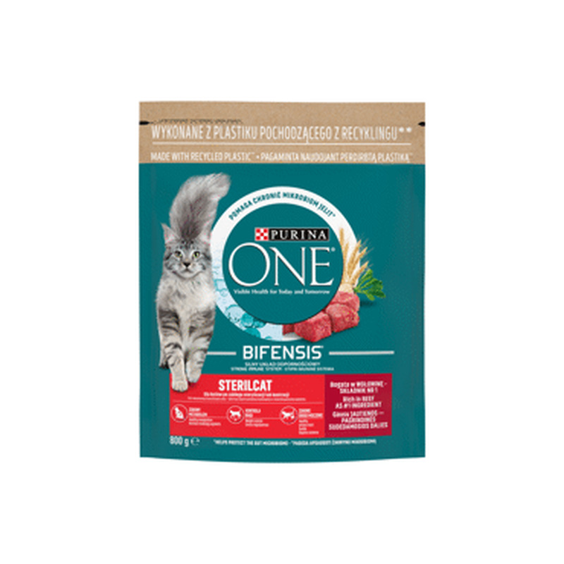 Kuiv kassisööt steril.kas.PURINA ONE800g