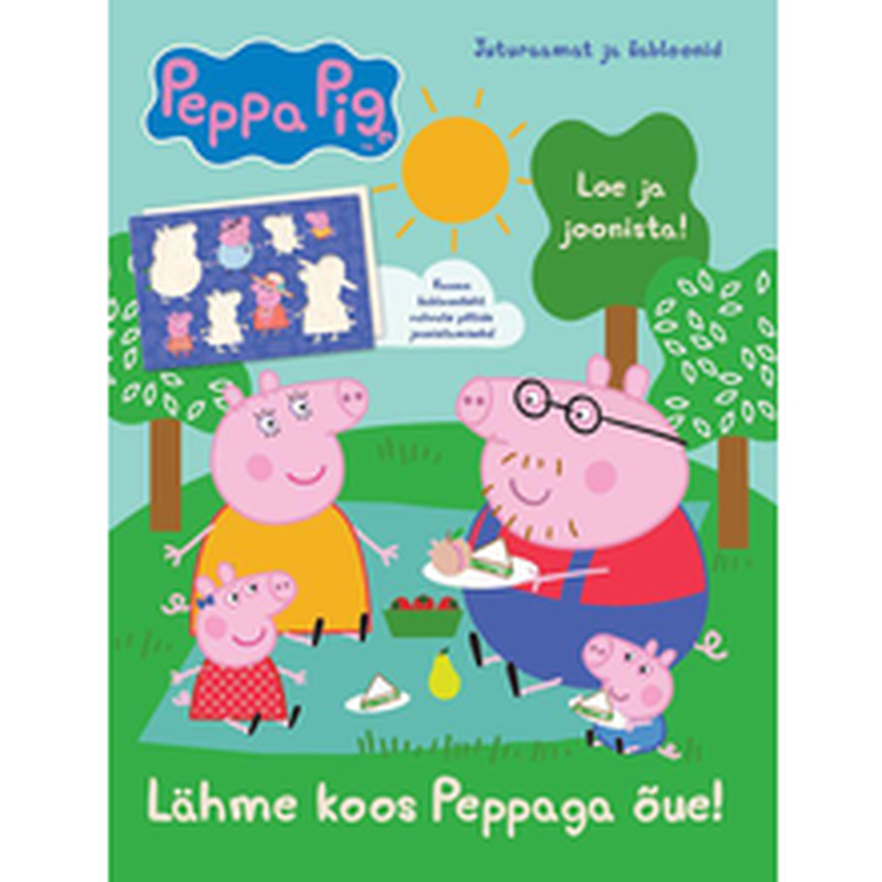 Põrsas Peppa. Lähme koos Peppaga õue! Juturaamat ja šabloonid