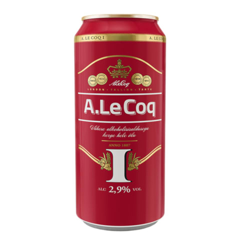 Õlu A.Le Coq I 2,9%vol 0,5l purk