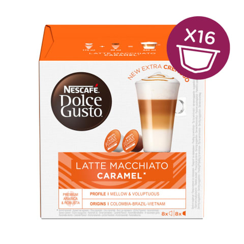 Kohvikapslid Caramel Latte Macchiato Dolce Gusto 145,6g