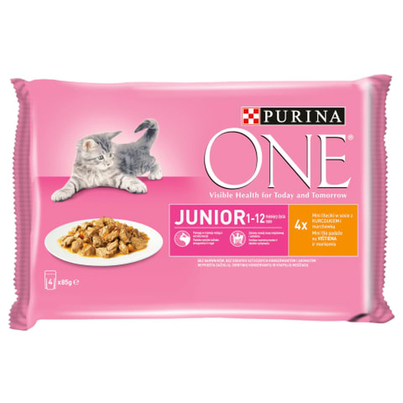 Kiisueine Purina One Junior 4x85g