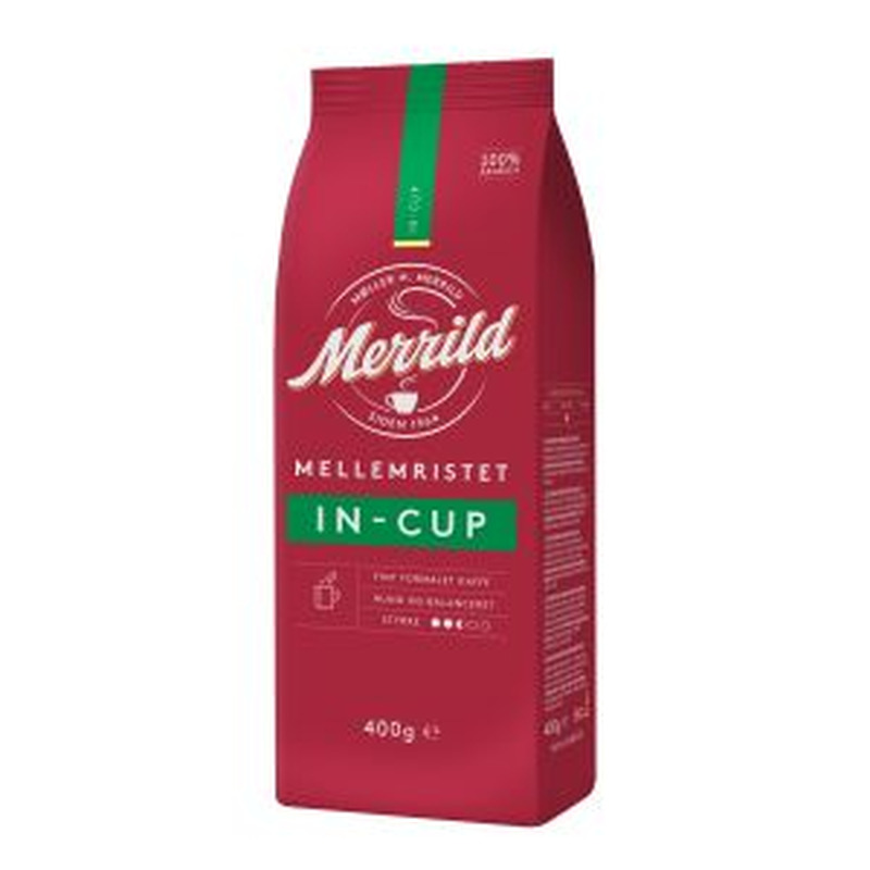 Jahvatatud tassikohv In-Cup, MERRILD, 400 g