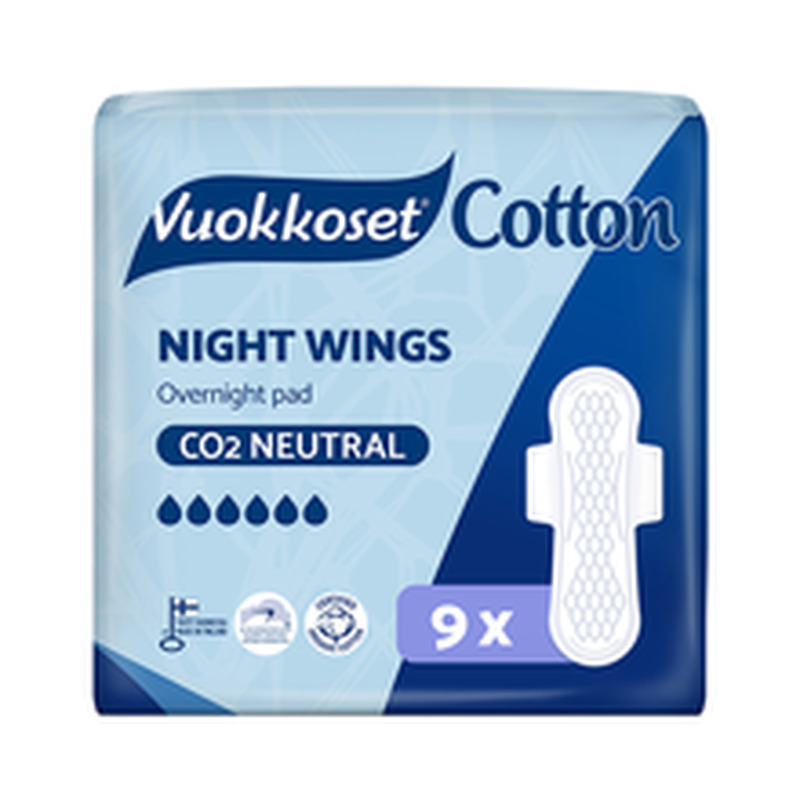 Vuokkoset Cotton Night hügieeniside 9 tk