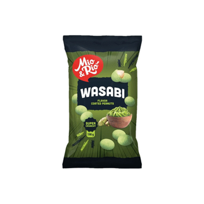 Kaetud maapähklid Wasabi MIO&RIO 190g