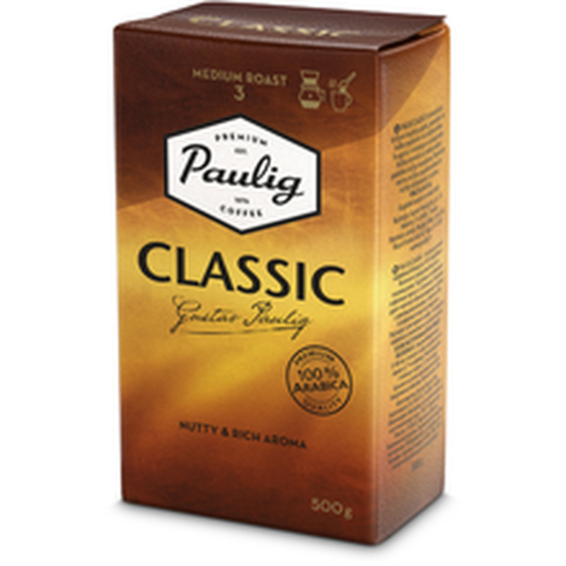 Jahvatatud filtrikohv Classic, PAULIG, 500 g