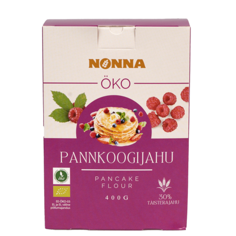 Öko pannkoogijahu täisterajahuga Nonna 400g