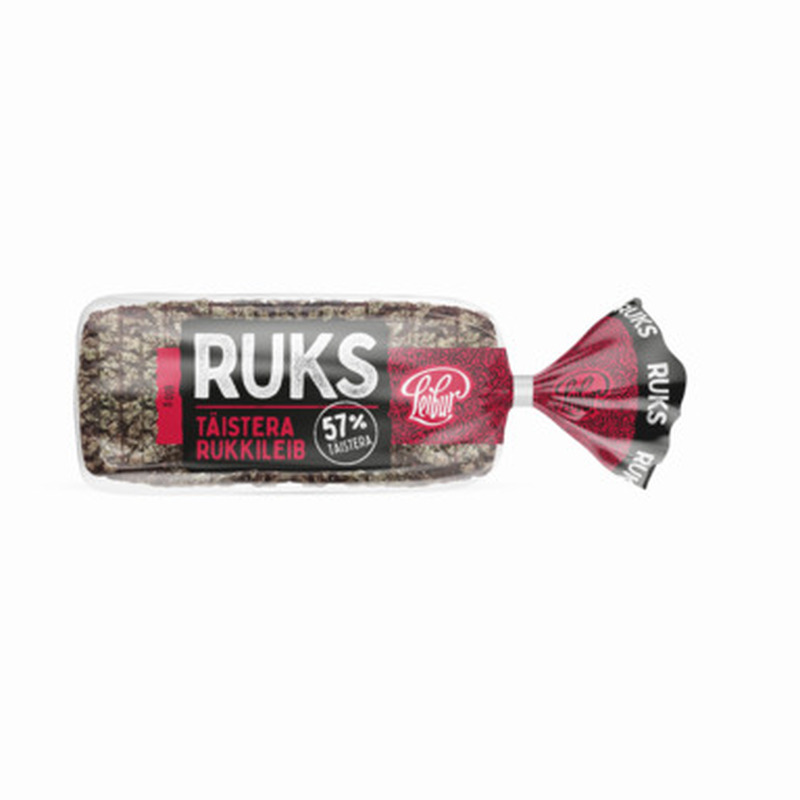 LEIBUR Ruks täistera rukkileib 600g