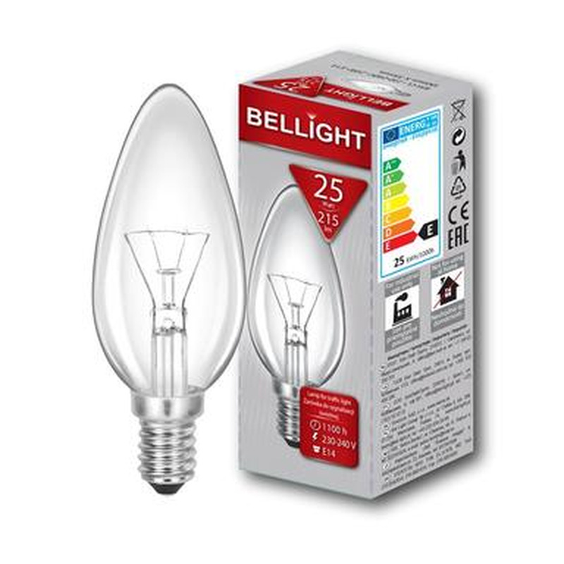 BELLIGHT Hõõglamp E14 25W (küünal)