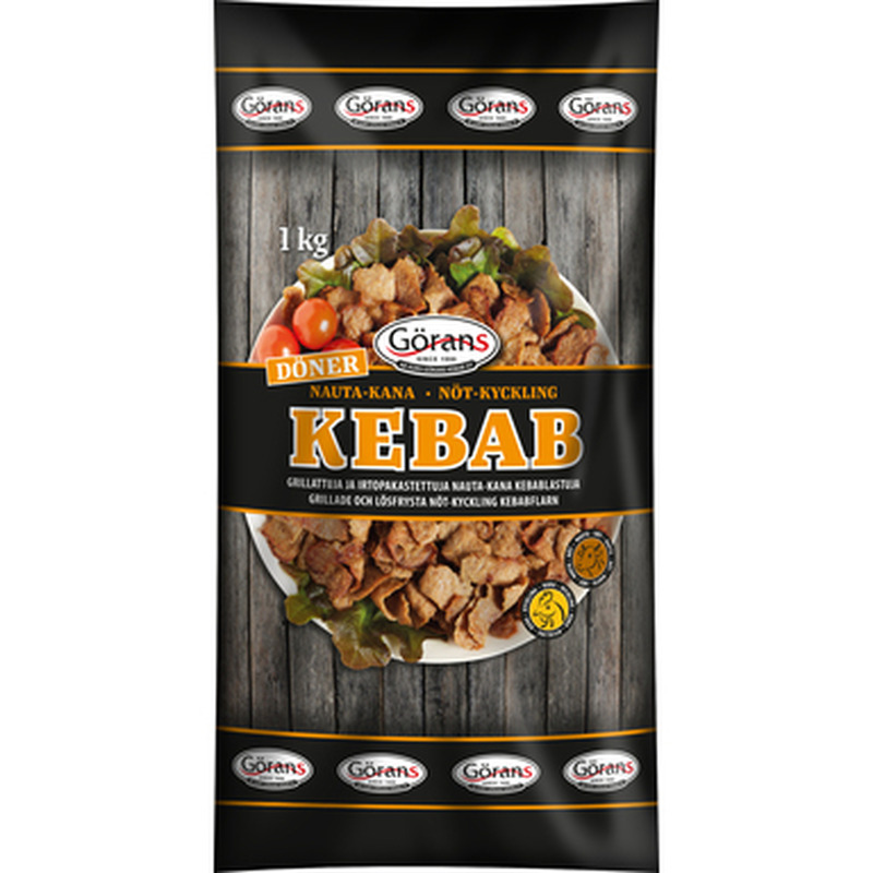 GÖRANS Grillitud Döner veise-kana kebabilaastud 1kg (külm.)