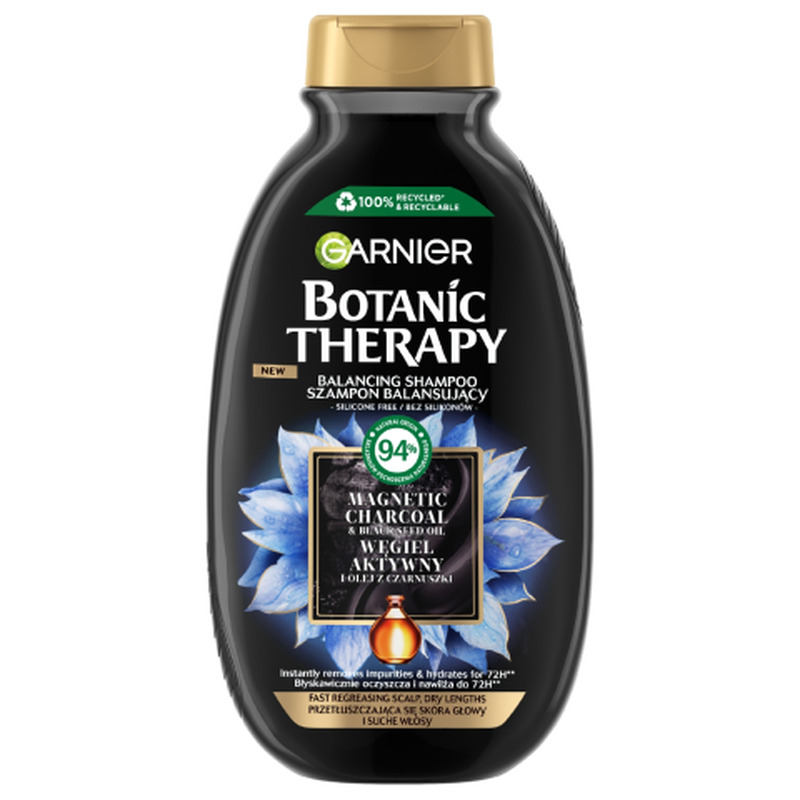 Šampoon Botanic Therapy Magnetic Charcoal, GARNIER, 400 ml