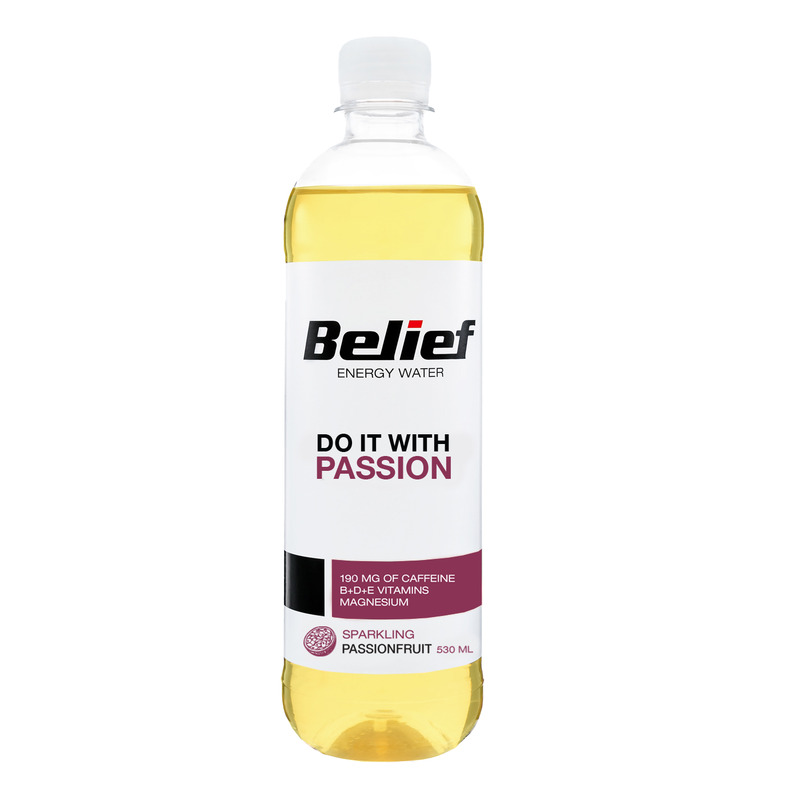 Energiavesi passion fruit (granadilli), BELIEF, 530 ml