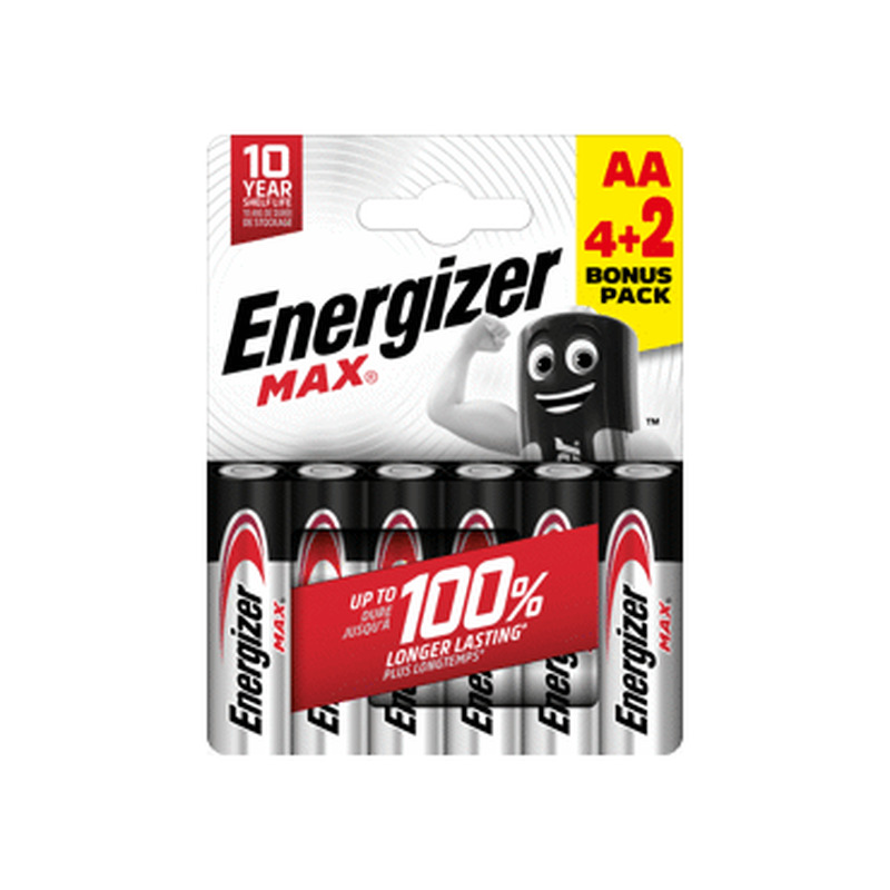 Patarei ENERGIZER MAX AA 4+2 1.5V