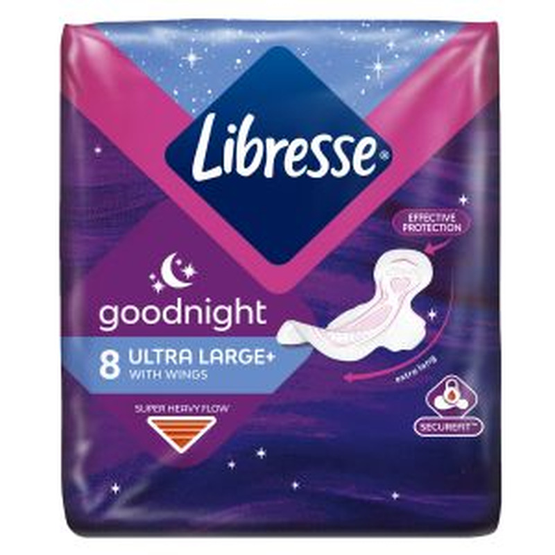 Libresse Ultra Thin Goodnight Wings hügieenisidemed 8tk