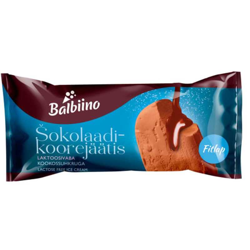 Koorejäätis šokolaadi laktoosivaba Balbiino Fitlap 90ml/52g