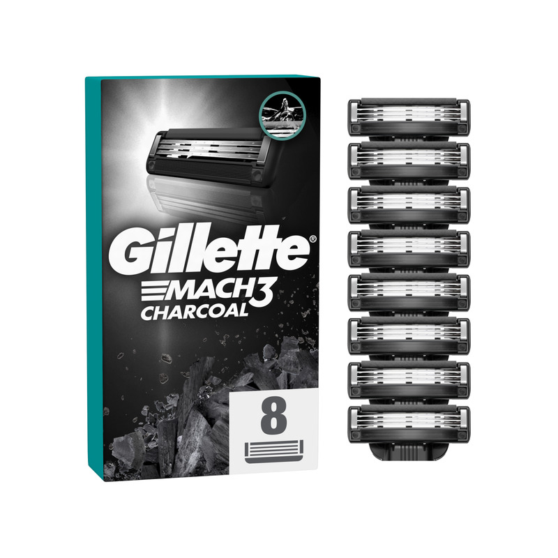 Varuterad Mach3 Charcoal, GILLETTE, 8tk