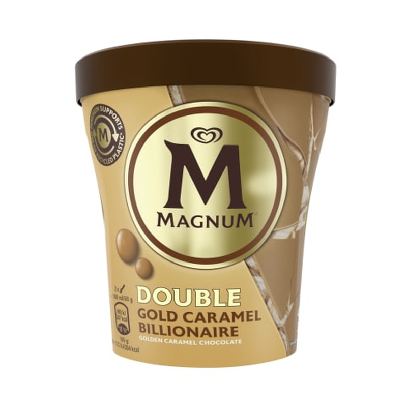 Jäätis Magnum Double Gold Caramel Billionaire pint 440ml/303g