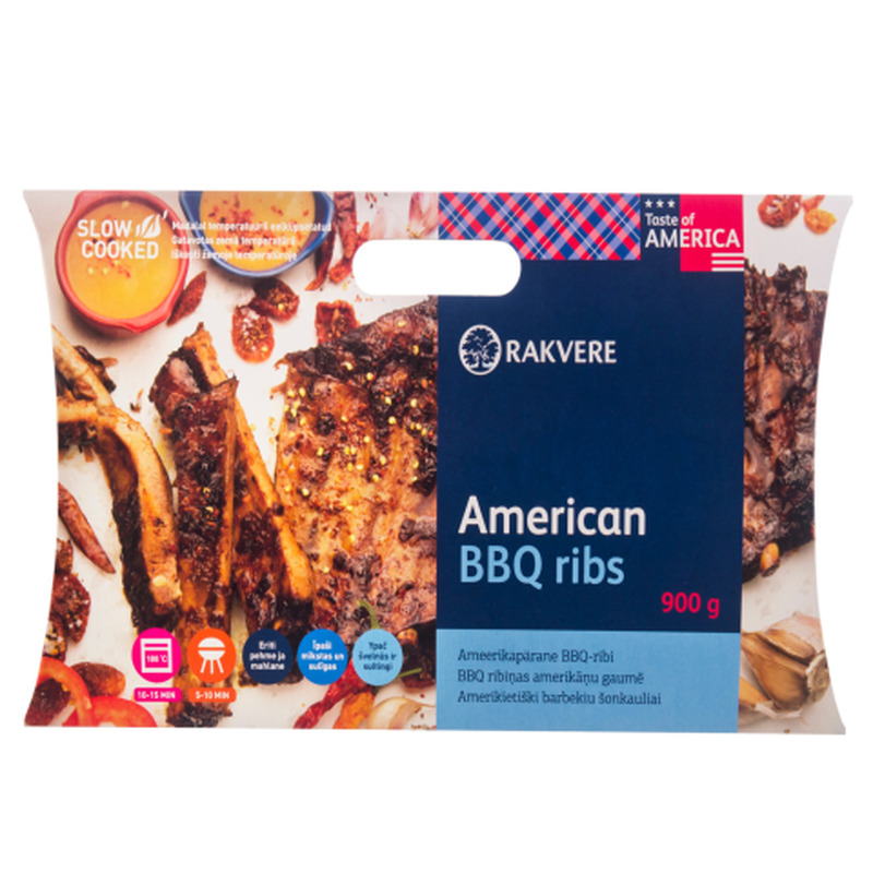 Rakvere American BBQ Ribs grill-ribi, RAKVERE, 900 g