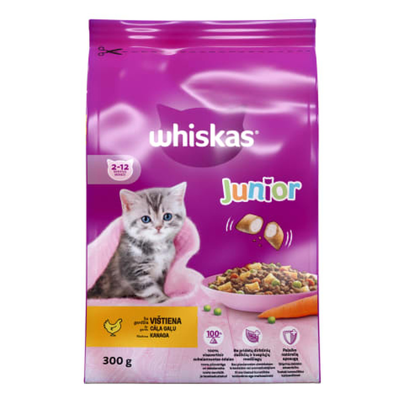 Kiisueine Whiskas Junior kanalihaga 300G