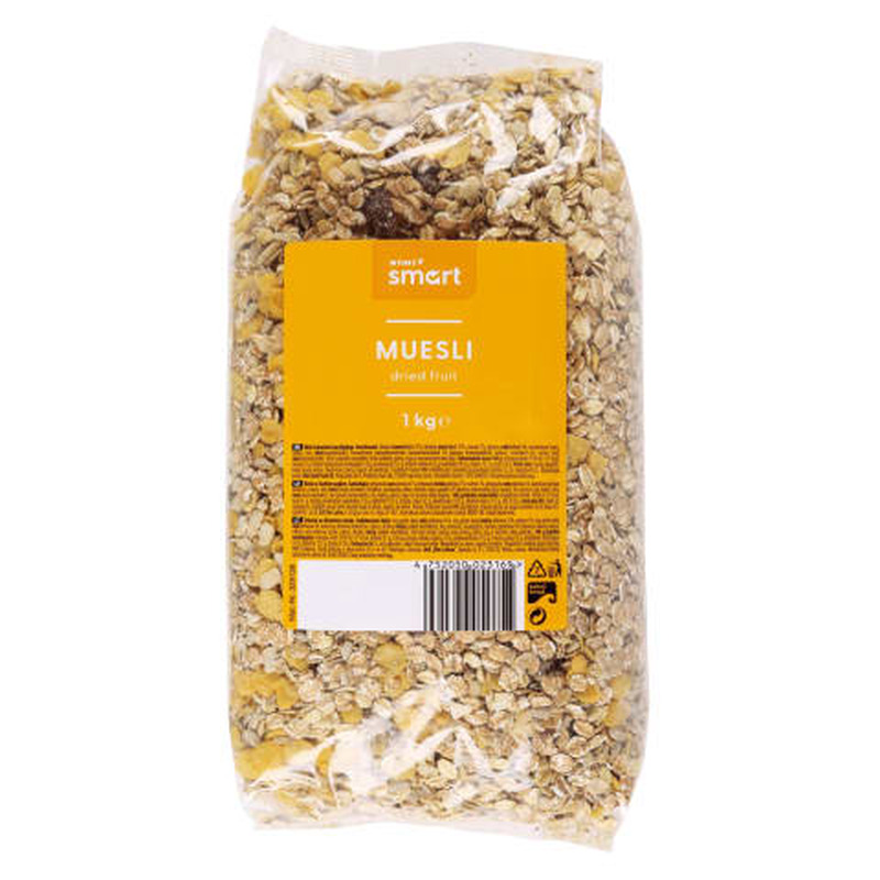 Müsli kuivatatud puuviljadega Rimi Smart 1kg