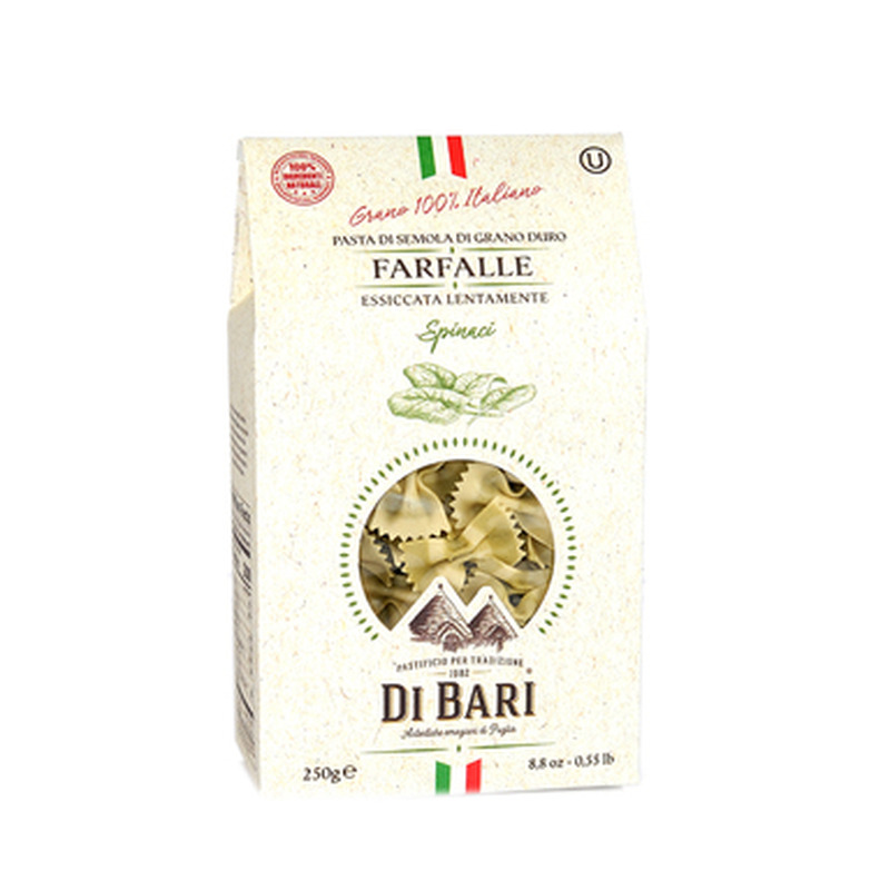 DI BARI Farfalle spinatiga (lipsukesed) 250g