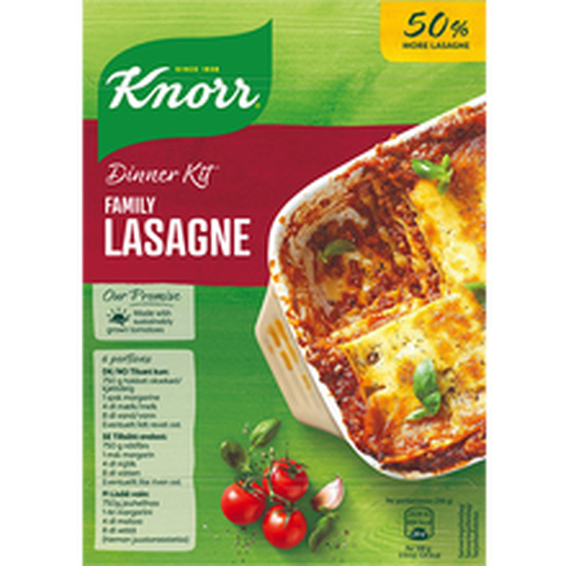 Knorr family lasanje valmistusained 363 g