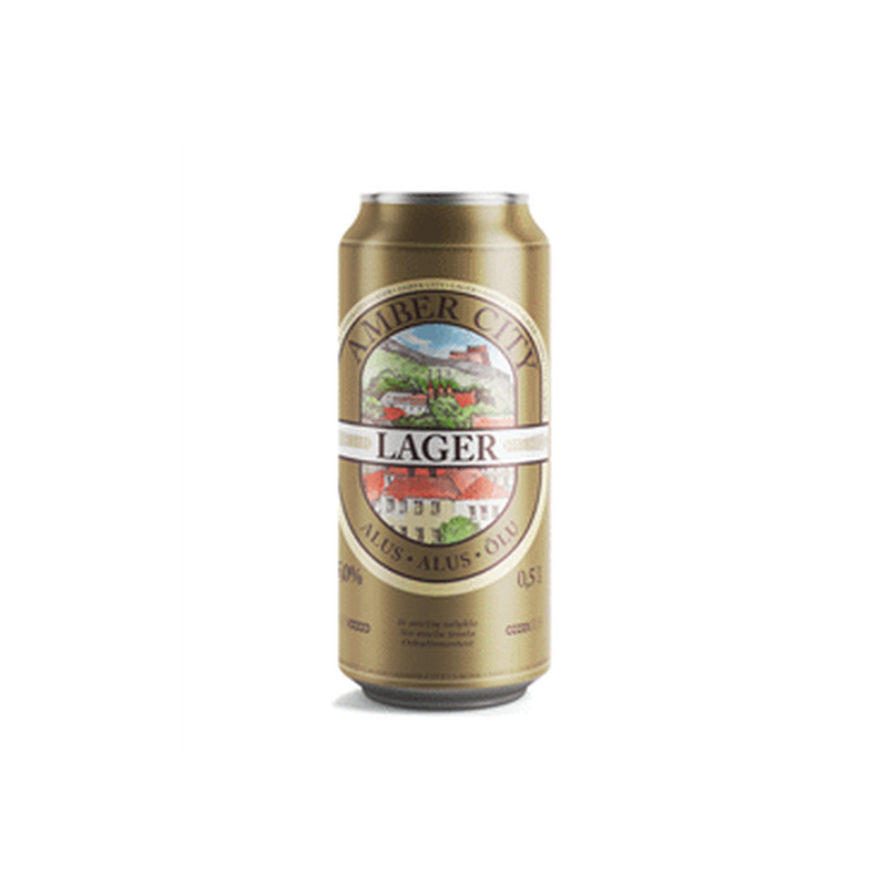 Hele õlu AMBER CITY Lager 5% 500ml prk