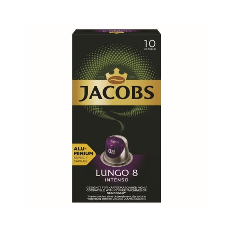 Kohvikapslid Lungo 8 Intenso Jacobs 10tk