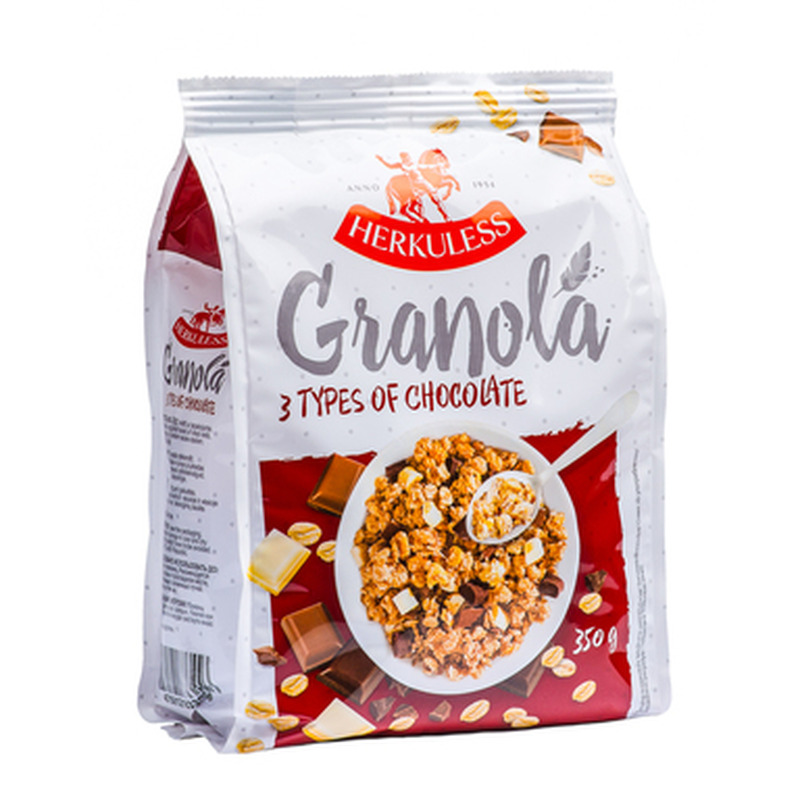 HERKULESS Granola müsli 3 šokolaadi 350g