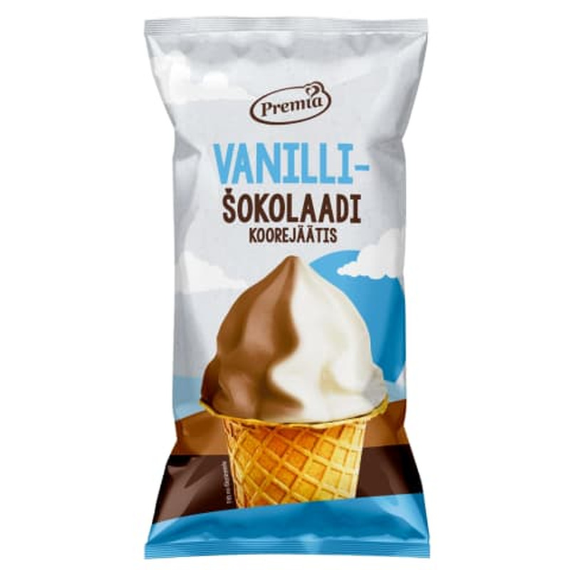 Koorejäätis vanilli- ja šokolaadi Premia 70g/140ml