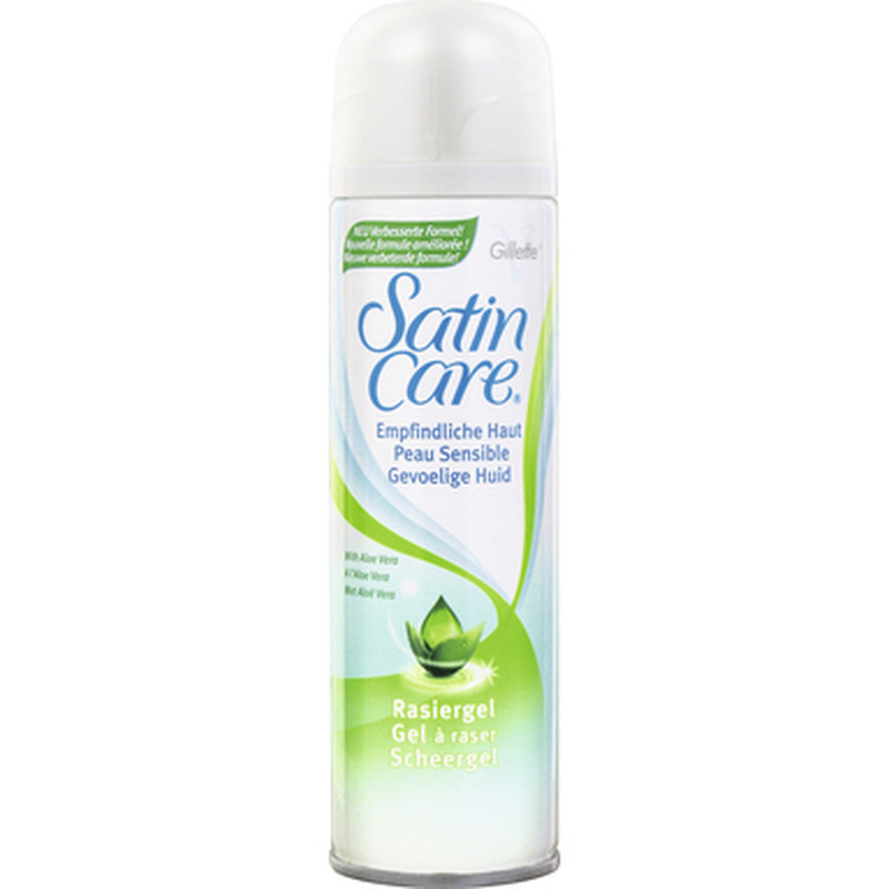 Raseerimisgeel Satin Care Sensitive naistele, GILLETTE, 200 ml