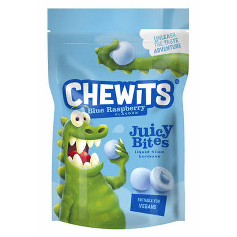 CHEWITS Juicy Bites Blue Raspberry vegan 165g