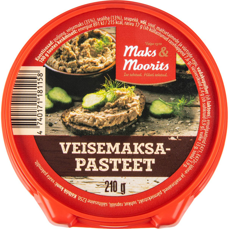 Veisemaksapasteet, MAKS & MOORITS, 210 g