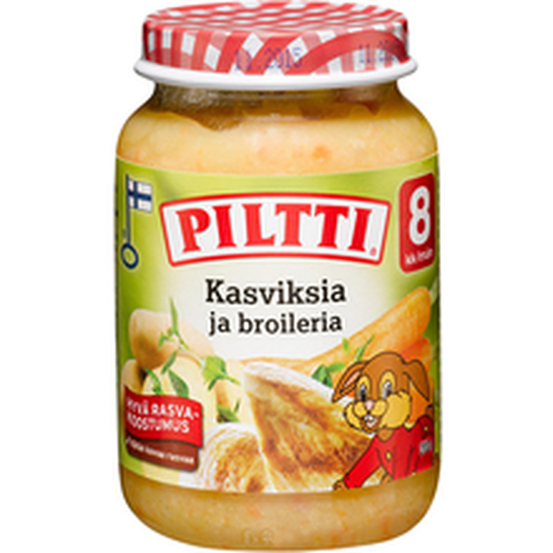 Piltti köögiviljad kanaga 190g, alates 8-elukuust