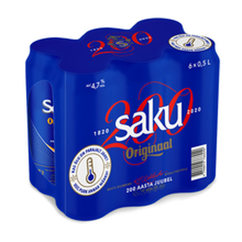 Õlu Originaal 6-pakk, SAKU, 6 x 500 ml purk