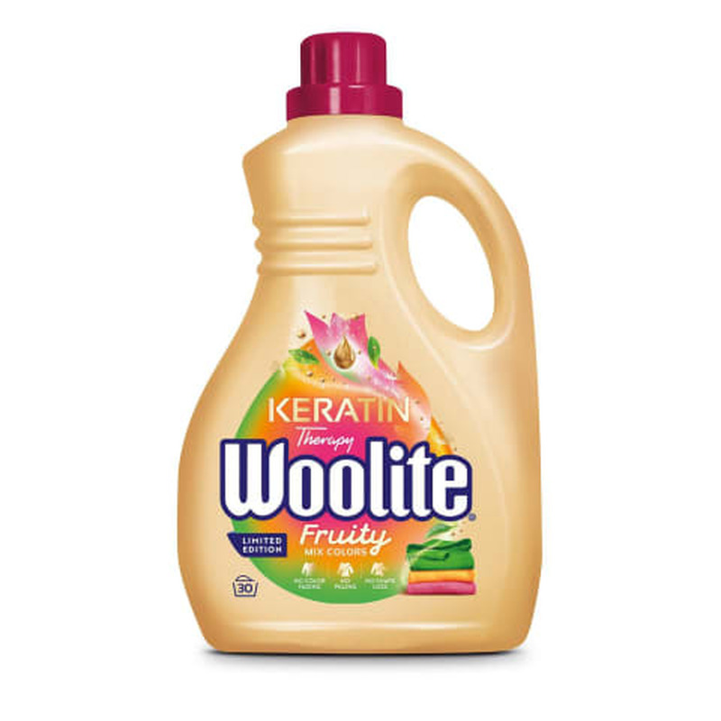 Pesuvahend värvilistele riietele Woolite Fruity keratiiniga 1,8l