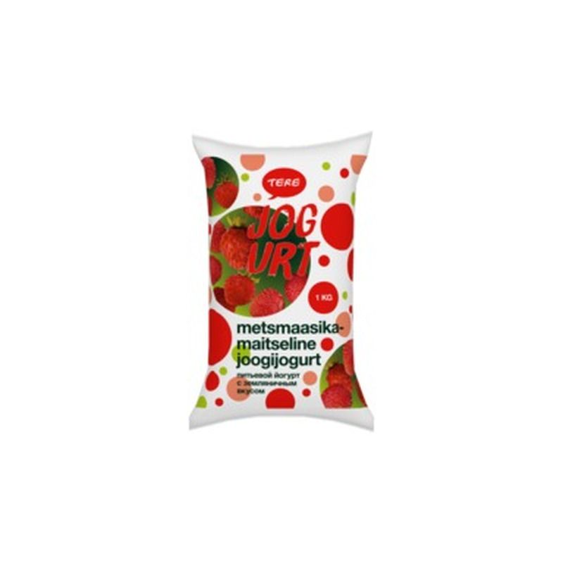 Metsmaasikamaitseline joogijogurt, 1 kg