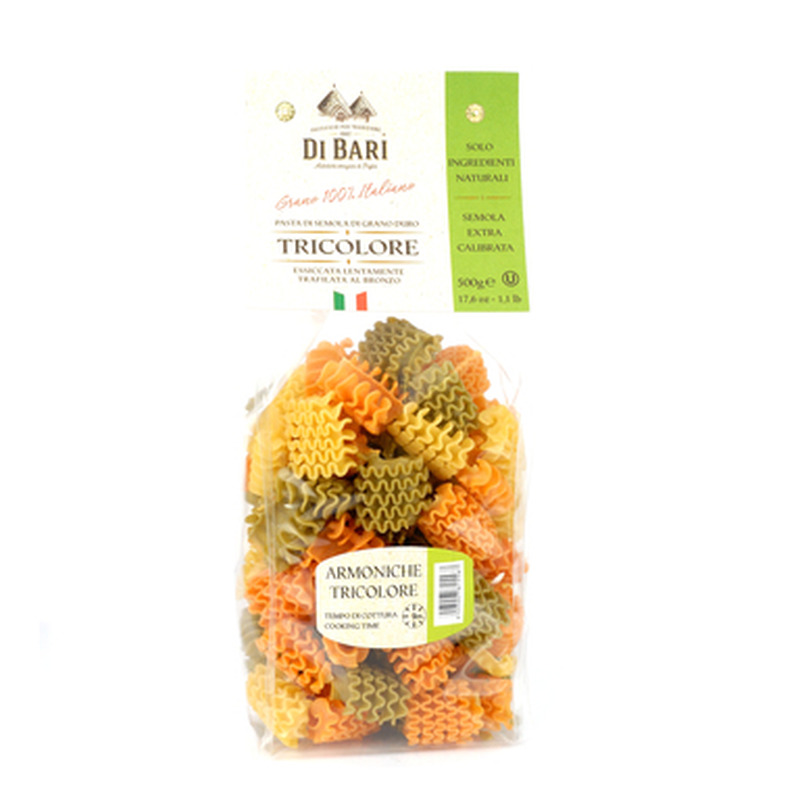 DI BARI Armoniche pasta 500g (kolmevärviline)